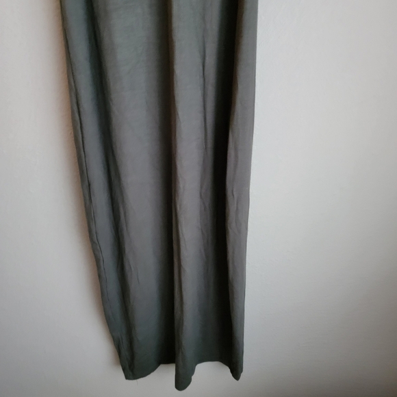 Joah Brown Plunge Tie Midi Dress in Mineral Flexrib size S/M NWT - Picture 6 of 11